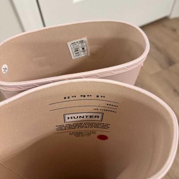 HUNTER Original Tall Rain Boot in Light Natural Size US 8 - Picture 8 of 9